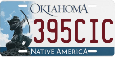 OK license plate 395CIC