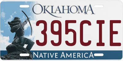 OK license plate 395CIE