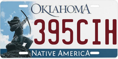 OK license plate 395CIH