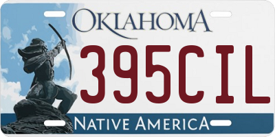 OK license plate 395CIL