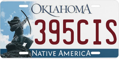 OK license plate 395CIS
