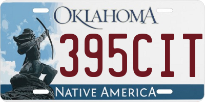 OK license plate 395CIT