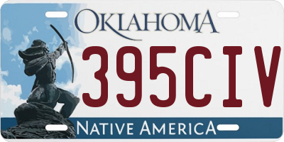OK license plate 395CIV