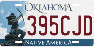 OK license plate 395CJD