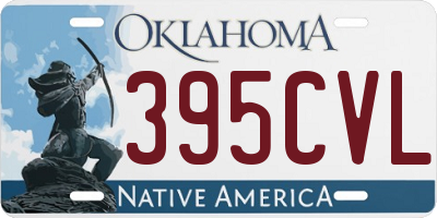 OK license plate 395CVL