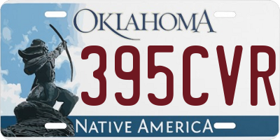 OK license plate 395CVR
