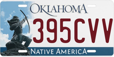 OK license plate 395CVV