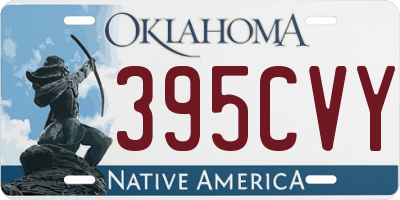 OK license plate 395CVY