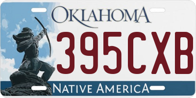 OK license plate 395CXB