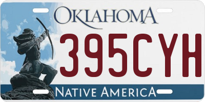 OK license plate 395CYH