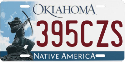 OK license plate 395CZS