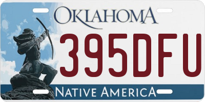 OK license plate 395DFU