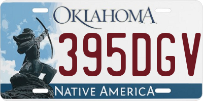 OK license plate 395DGV