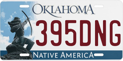 OK license plate 395DNG