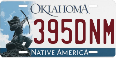 OK license plate 395DNM