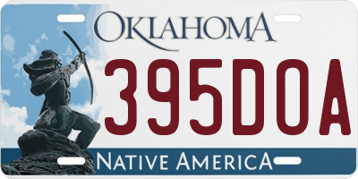 OK license plate 395DOA