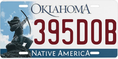 OK license plate 395DOB