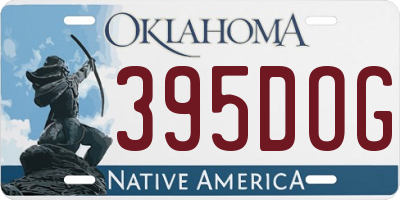 OK license plate 395DOG