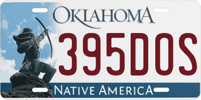 OK license plate 395DOS