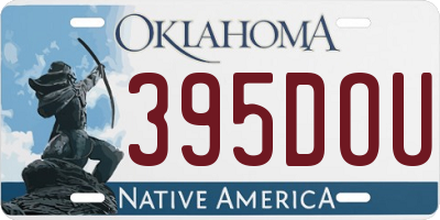 OK license plate 395DOU