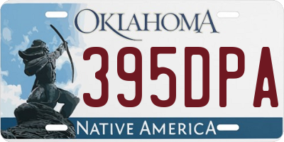 OK license plate 395DPA