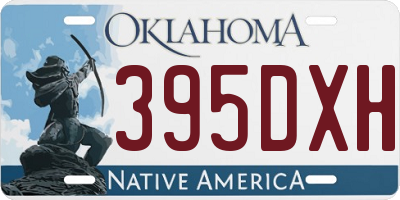 OK license plate 395DXH