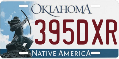 OK license plate 395DXR