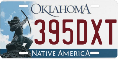 OK license plate 395DXT