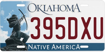 OK license plate 395DXU
