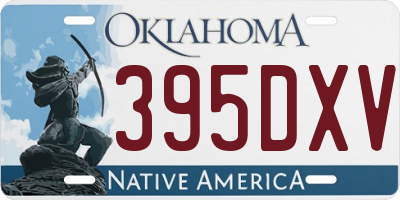 OK license plate 395DXV
