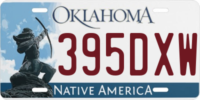 OK license plate 395DXW