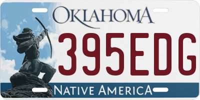 OK license plate 395EDG