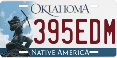 OK license plate 395EDM