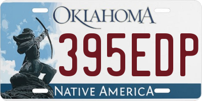 OK license plate 395EDP