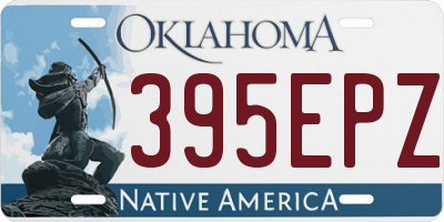 OK license plate 395EPZ