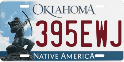 OK license plate 395EWJ