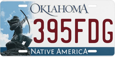 OK license plate 395FDG
