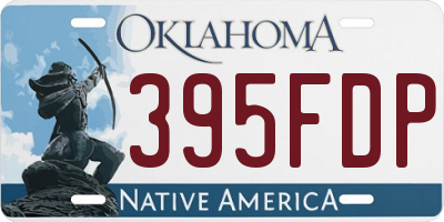 OK license plate 395FDP