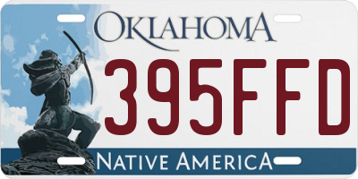 OK license plate 395FFD