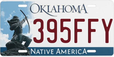 OK license plate 395FFY