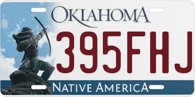 OK license plate 395FHJ