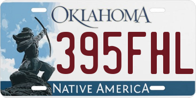 OK license plate 395FHL