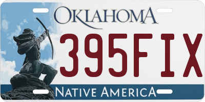 OK license plate 395FIX