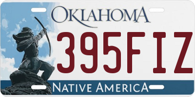 OK license plate 395FIZ