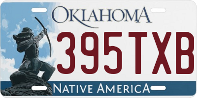 OK license plate 395TXB