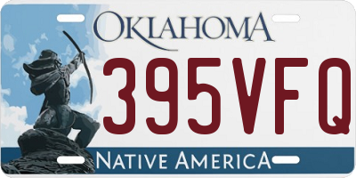 OK license plate 395VFQ