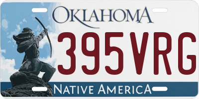 OK license plate 395VRG