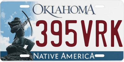 OK license plate 395VRK