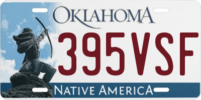 OK license plate 395VSF