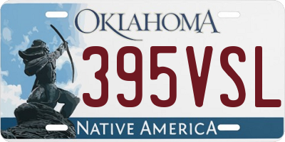OK license plate 395VSL